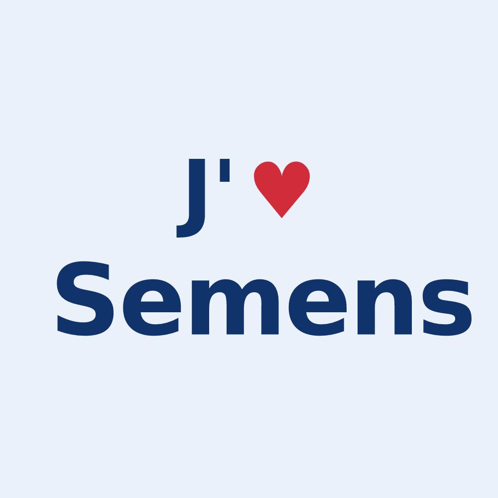 Sticker personnalisé Semens — design J'aime Semens