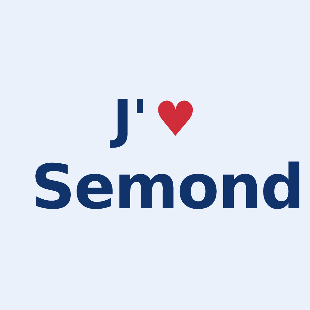 Sticker personnalisé Semond — design J'aime Semond