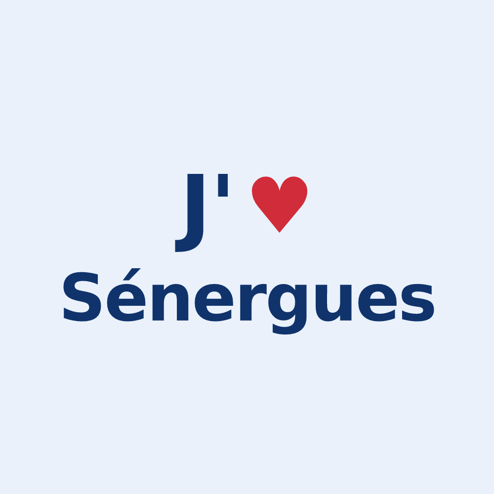 Sticker personnalisé Sénergues — design J'aime Sénergues