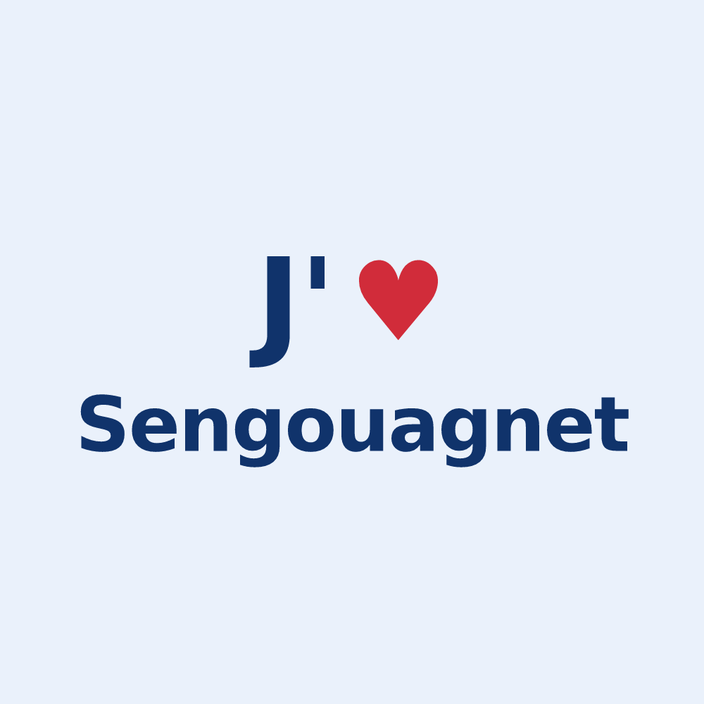 Sticker personnalisé Sengouagnet — design J'aime Sengouagnet