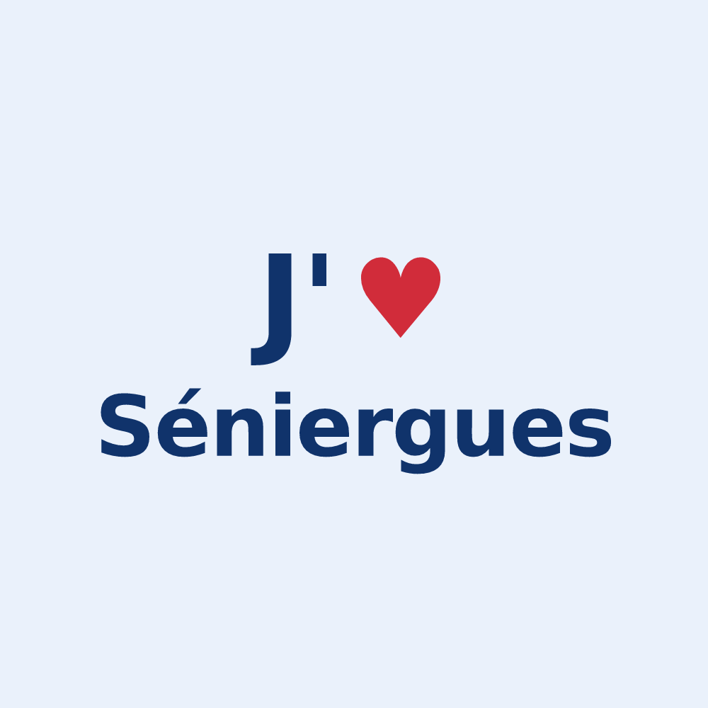 Sticker personnalisé Séniergues — design J'aime Séniergues