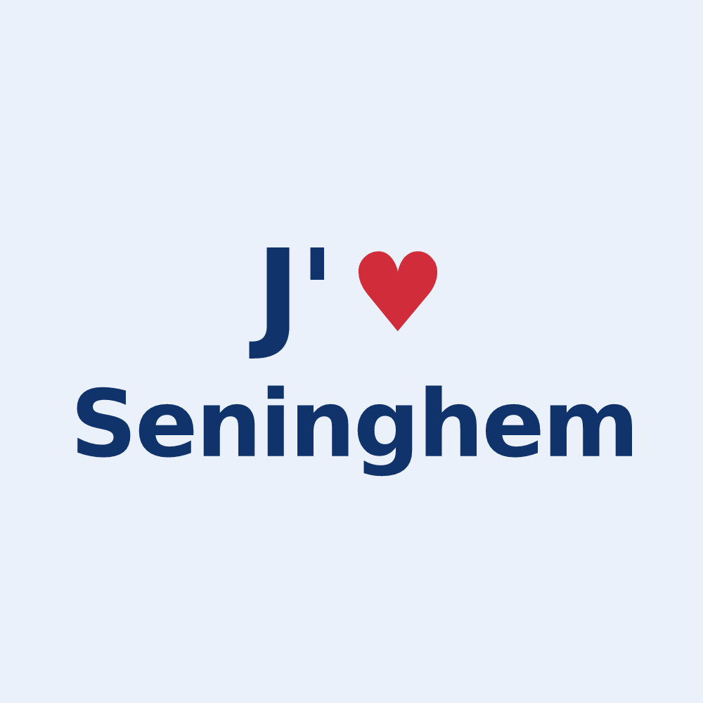 Sticker personnalisé Seninghem — design J'aime Seninghem