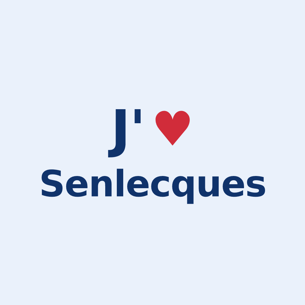 Sticker personnalisé Senlecques — design J'aime Senlecques