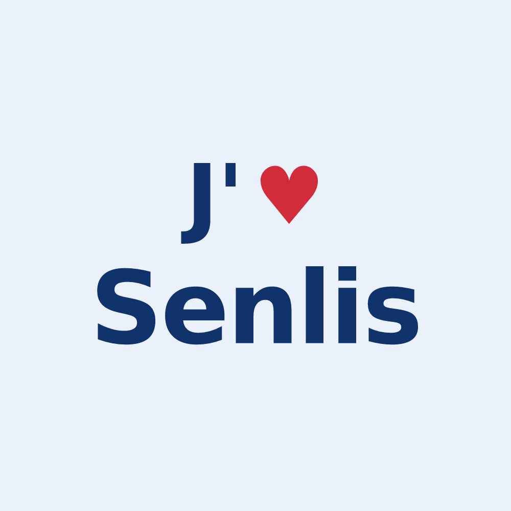 Sticker personnalisé Senlis — design J'aime Senlis