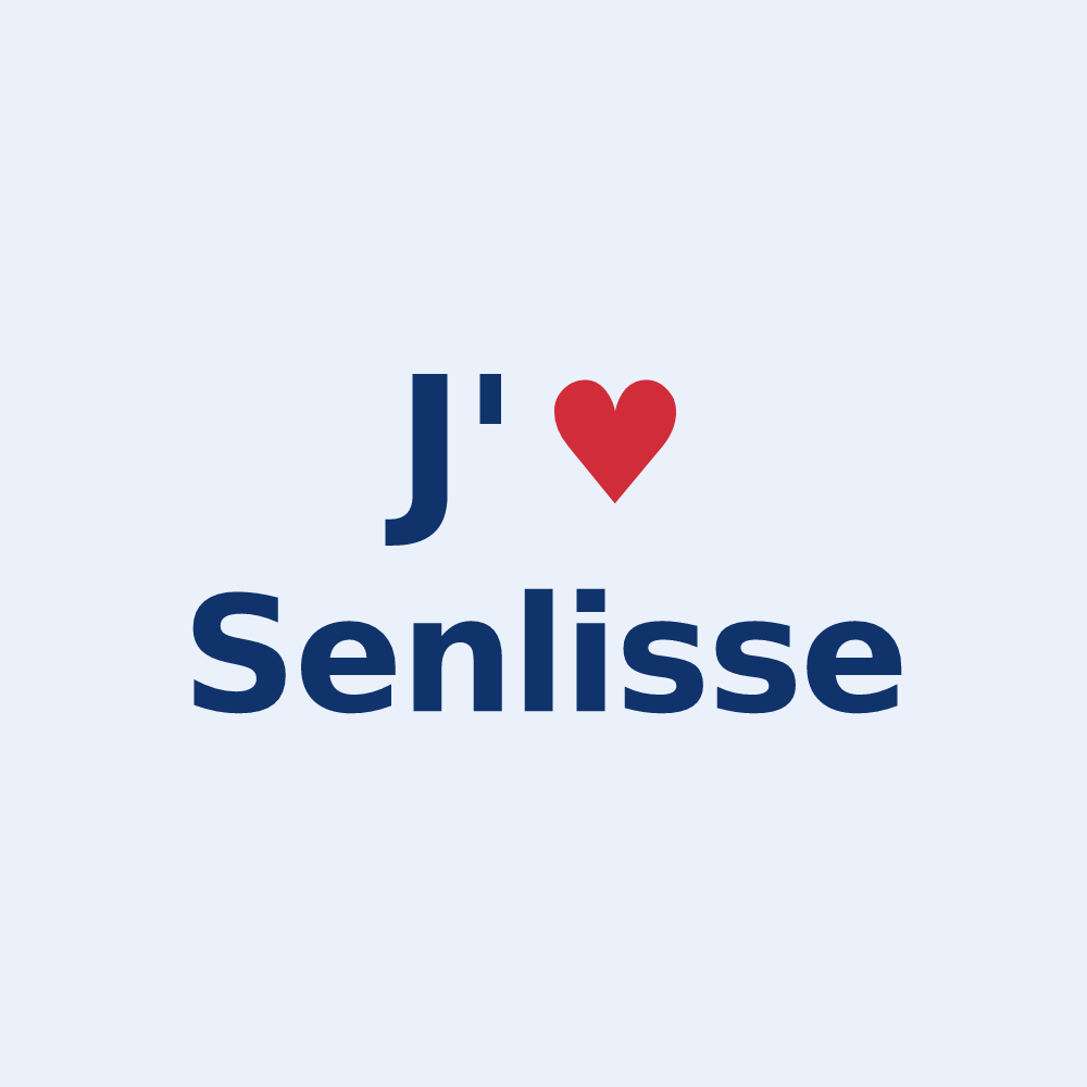 Sticker personnalisé Senlisse — design J'aime Senlisse