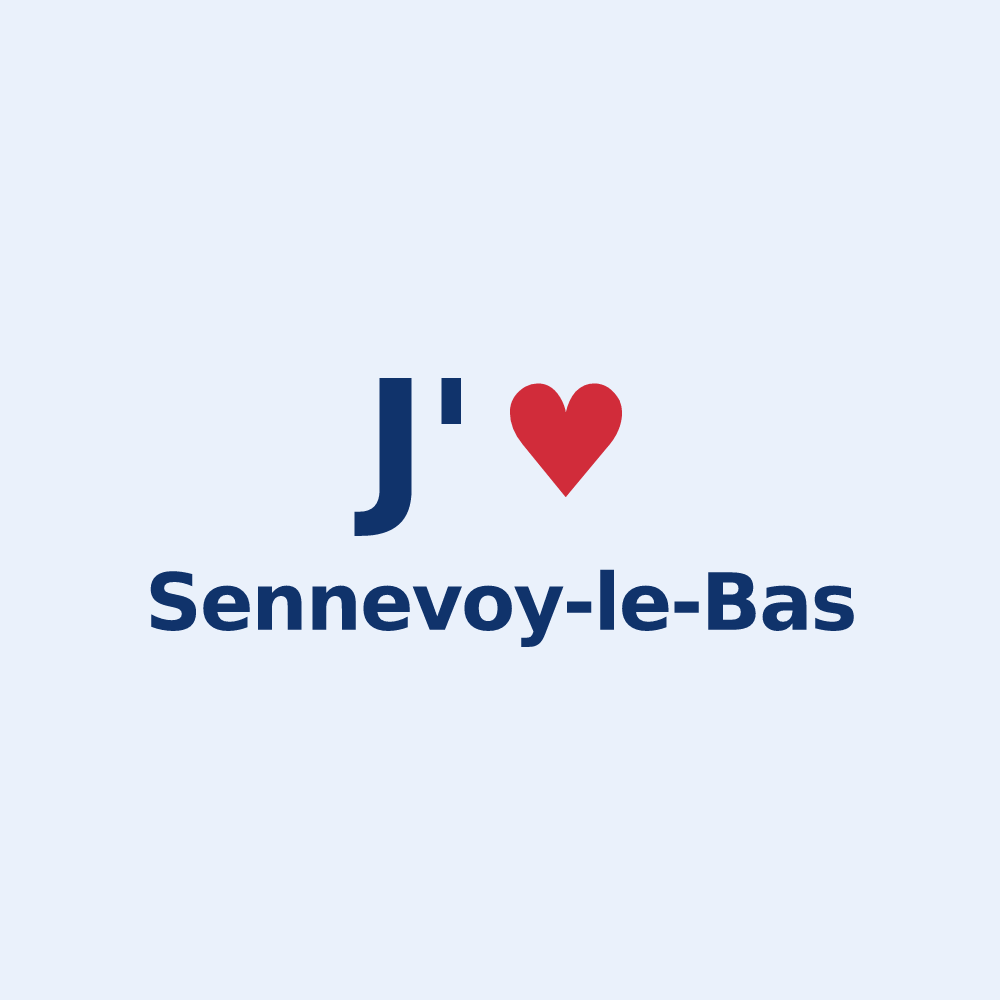 Sticker personnalisé Sennevoy-le-Bas — design J'aime Sennevoy-le-Bas