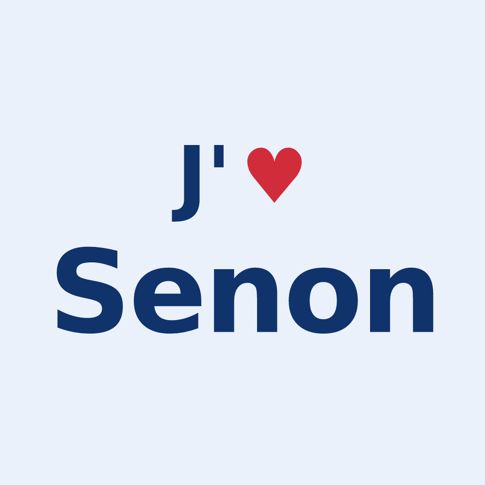 Sticker personnalisé Senon — design J'aime Senon
