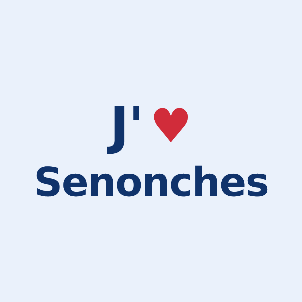 Sticker personnalisé Senonches — design J'aime Senonches