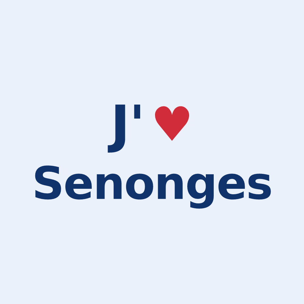 Sticker personnalisé Senonges — design J'aime Senonges