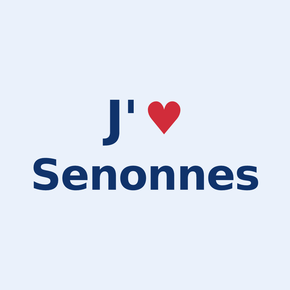 Sticker personnalisé Senonnes — design J'aime Senonnes