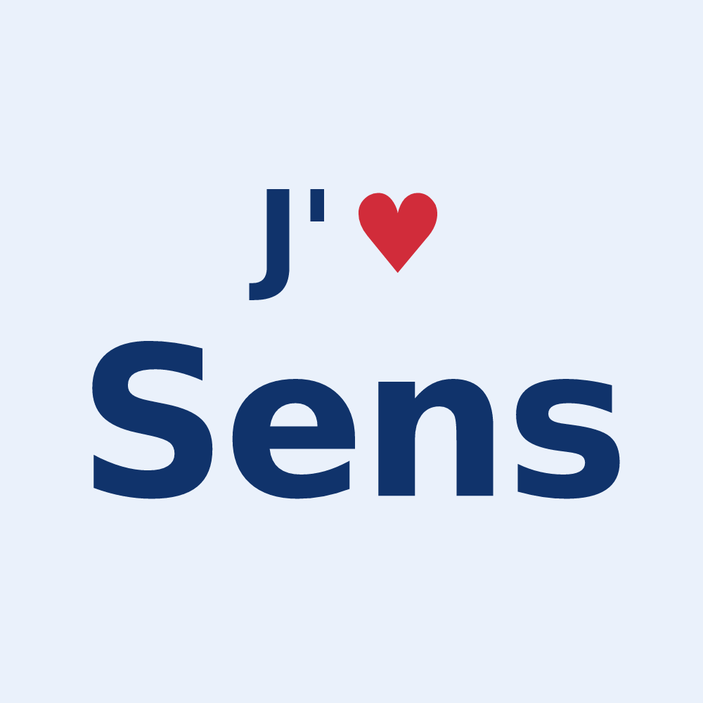 Sticker personnalisé Sens — design J'aime Sens