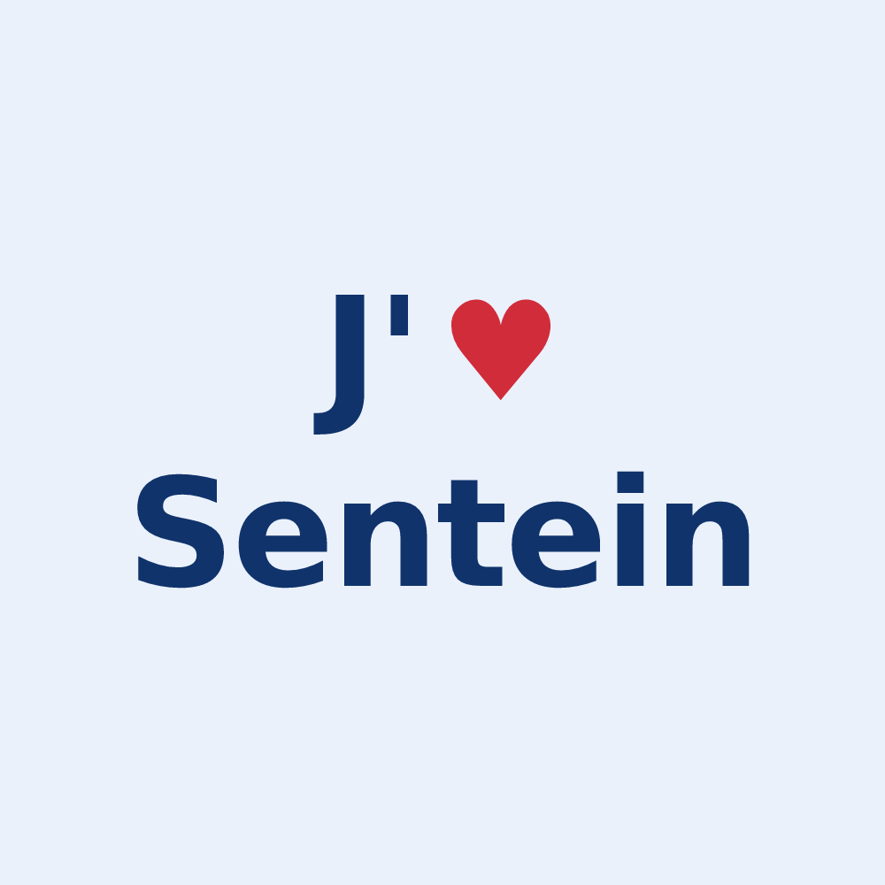 Sticker personnalisé Sentein — design J'aime Sentein