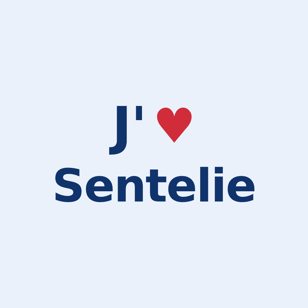 Sticker personnalisé Sentelie — design J'aime Sentelie