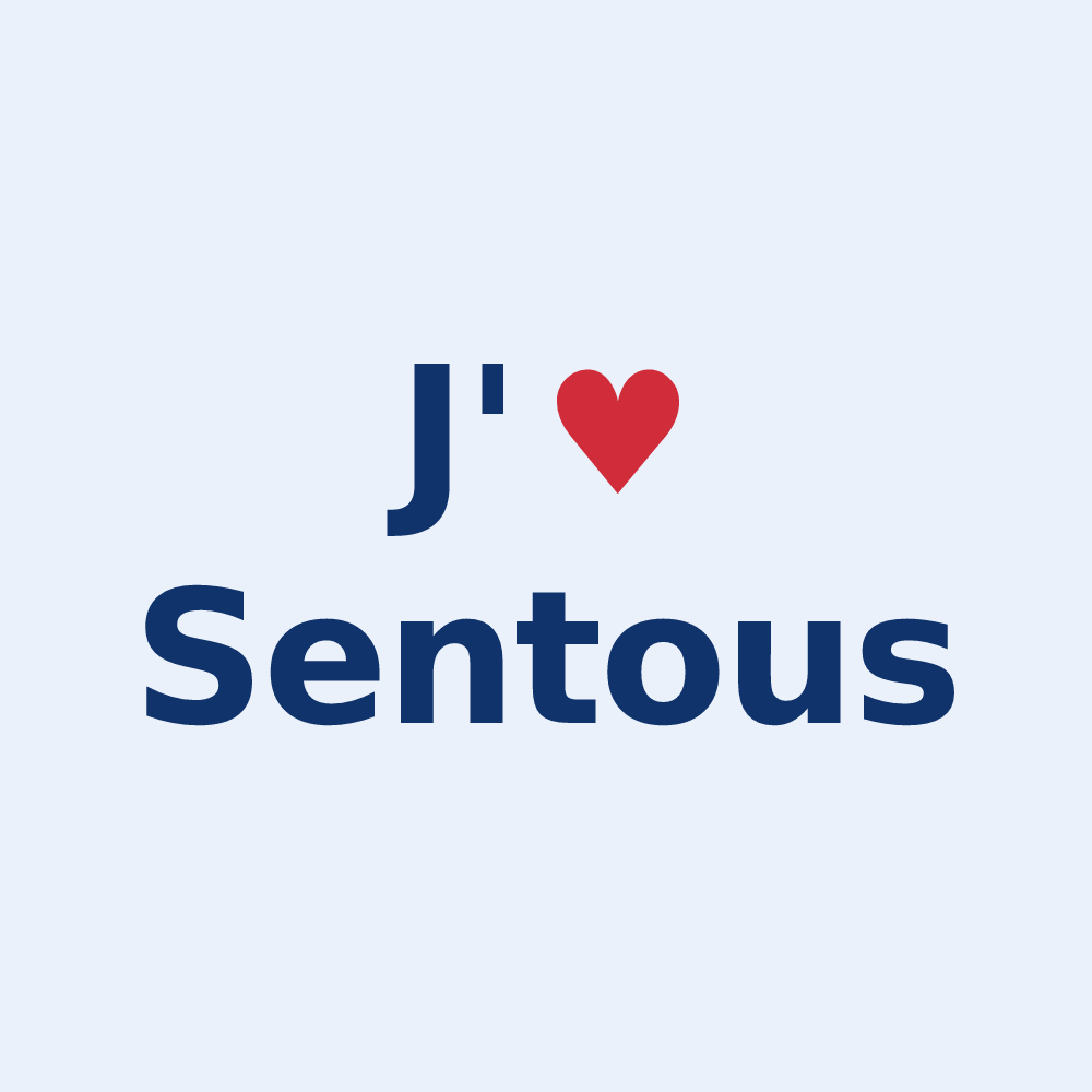 Sticker personnalisé Sentous — design J'aime Sentous