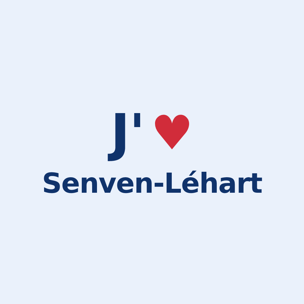 Sticker personnalisé Senven-Léhart — design J'aime Senven-Léhart