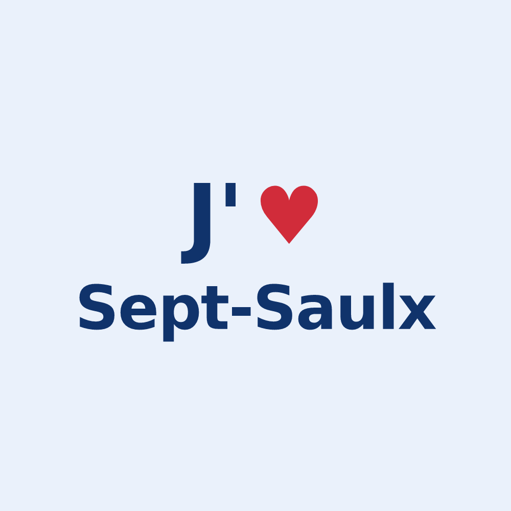 Sticker personnalisé Sept-Saulx — design J'aime Sept-Saulx