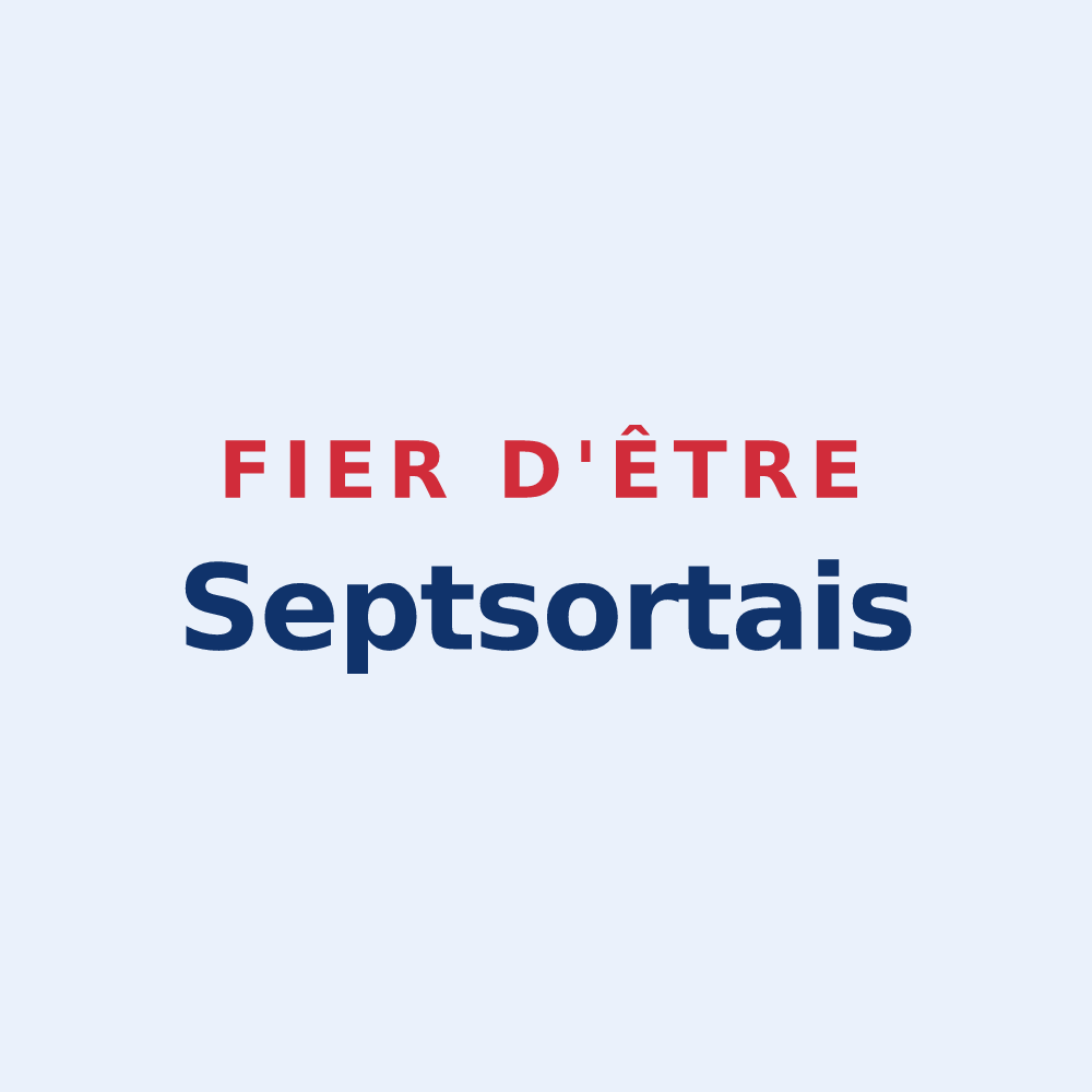 Sticker « Fier d'être Septsortais » — design pour Sept-Sorts