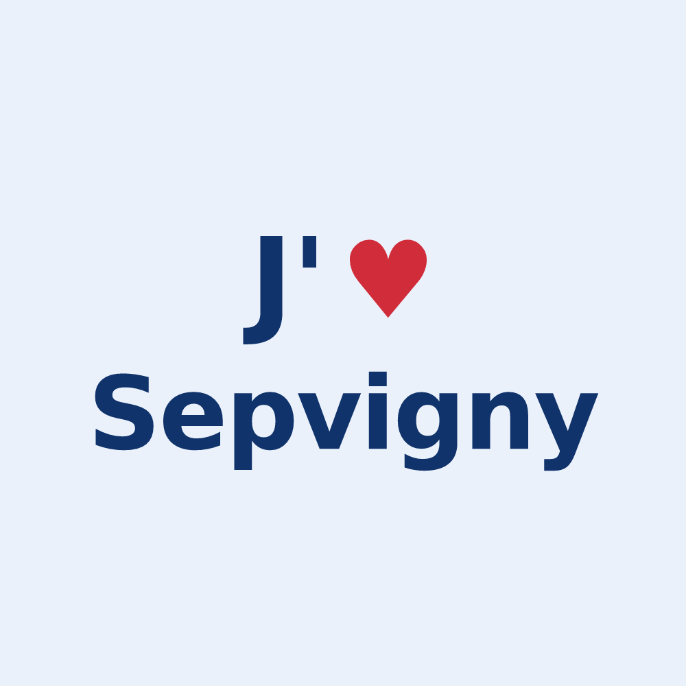 Sticker personnalisé Sepvigny — design J'aime Sepvigny