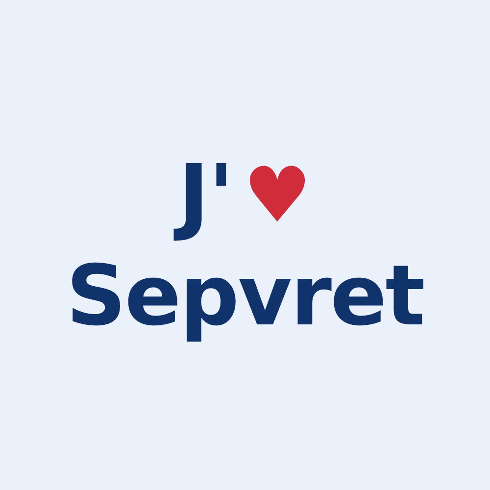 Sticker personnalisé Sepvret — design J'aime Sepvret