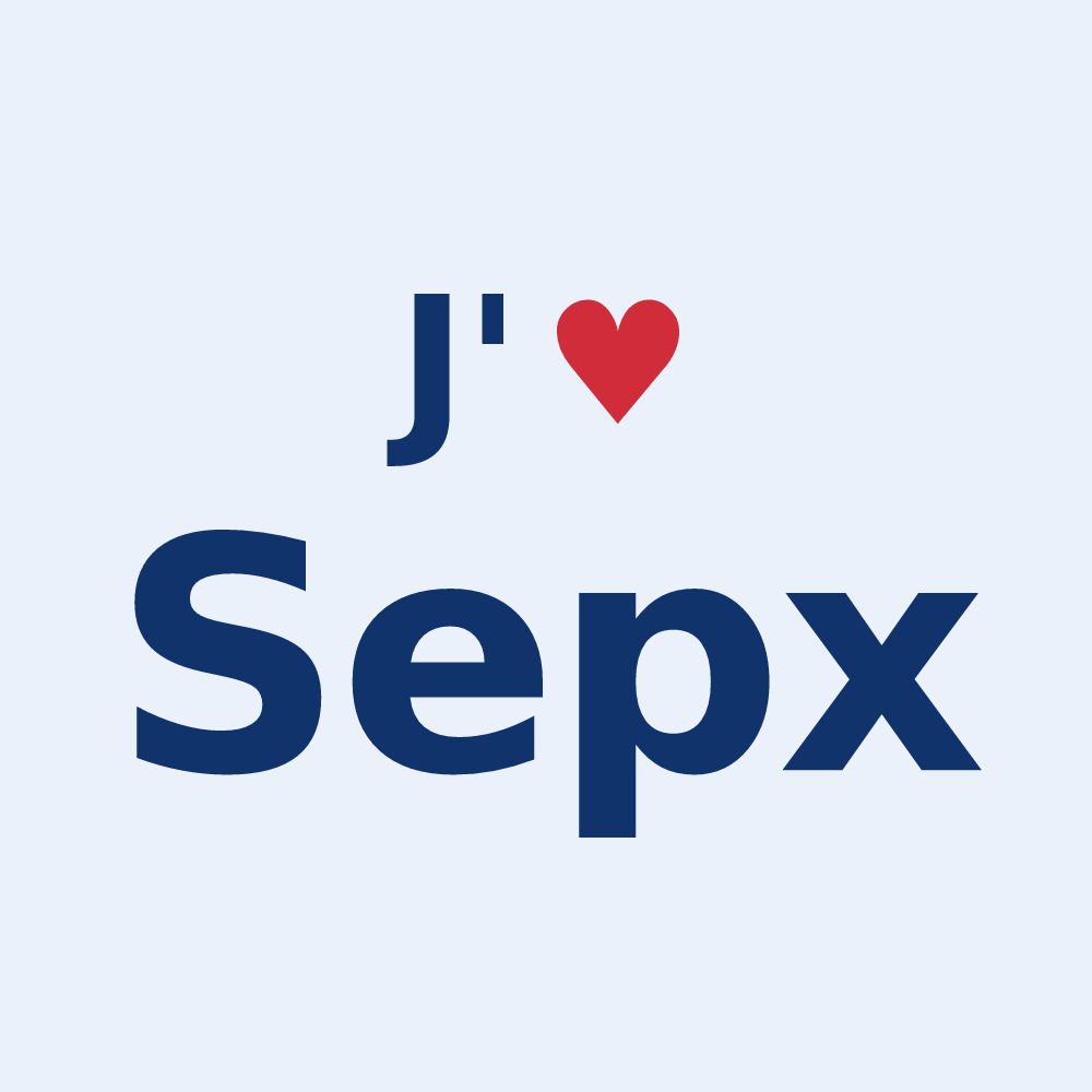 Sticker personnalisé Sepx — design J'aime Sepx