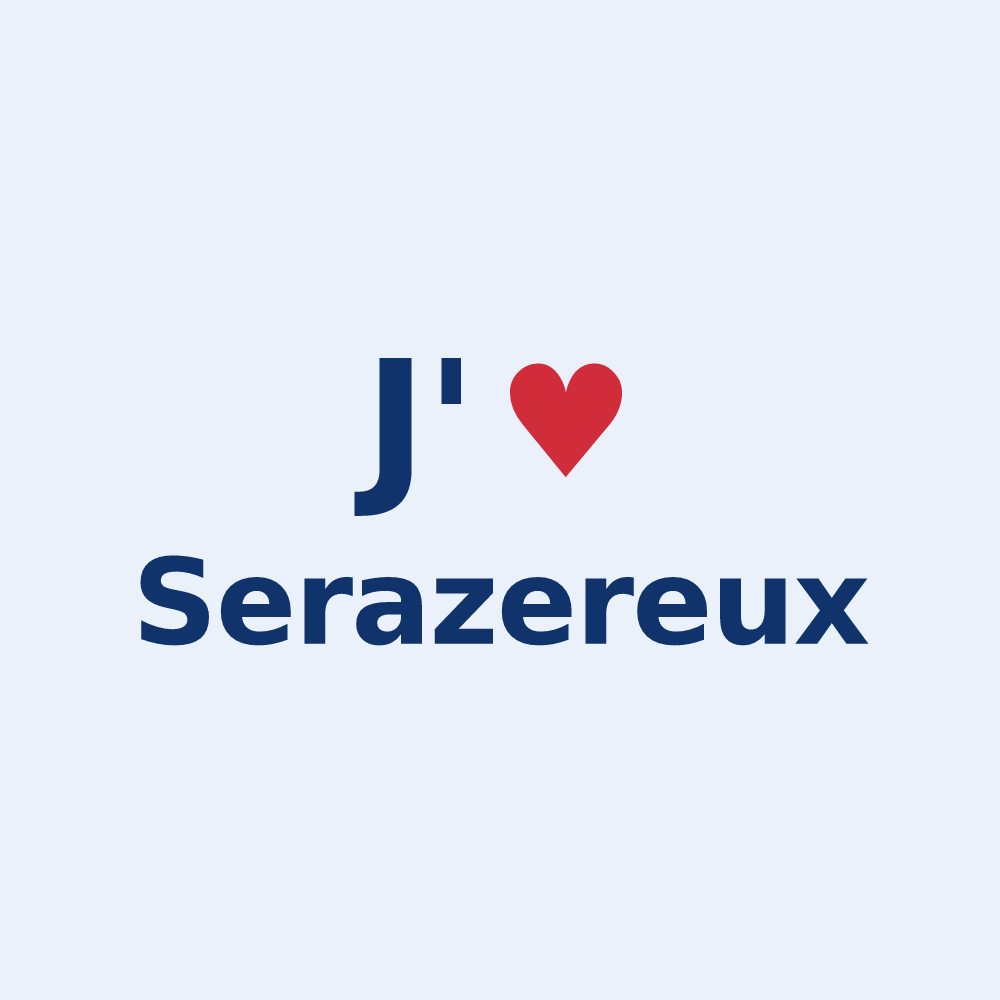 Sticker personnalisé Serazereux — design J'aime Serazereux