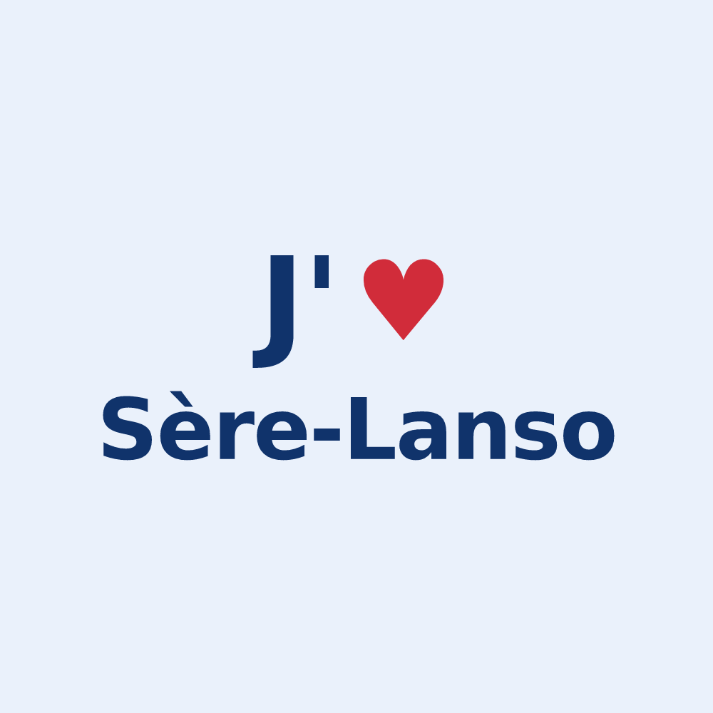 Sticker personnalisé Sère-Lanso — design J'aime Sère-Lanso