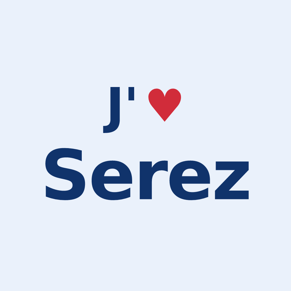 Sticker personnalisé Serez — design J'aime Serez