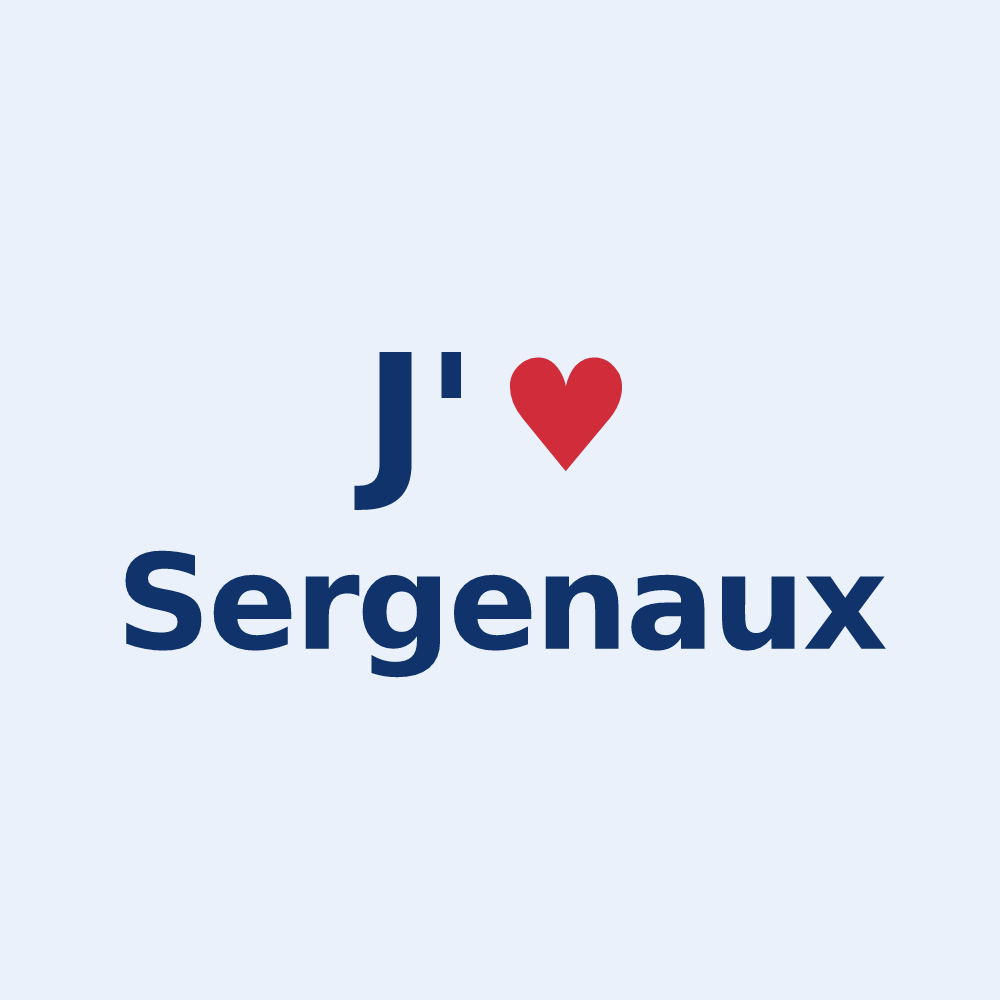 Sticker personnalisé Sergenaux — design J'aime Sergenaux
