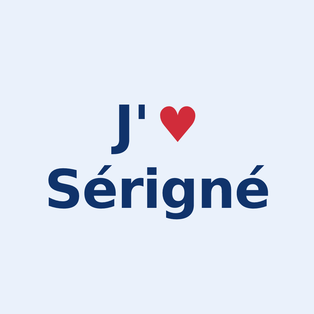 Sticker personnalisé Sérigné — design J'aime Sérigné