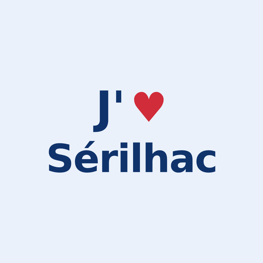 Sticker personnalisé Sérilhac — design J'aime Sérilhac
