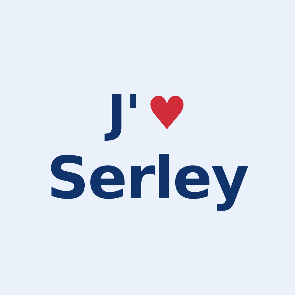 Sticker personnalisé Serley — design J'aime Serley