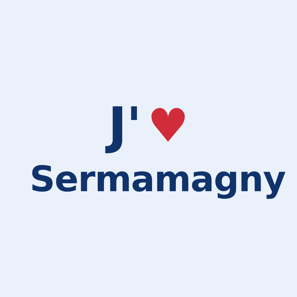 Sticker personnalisé Sermamagny — design J'aime Sermamagny