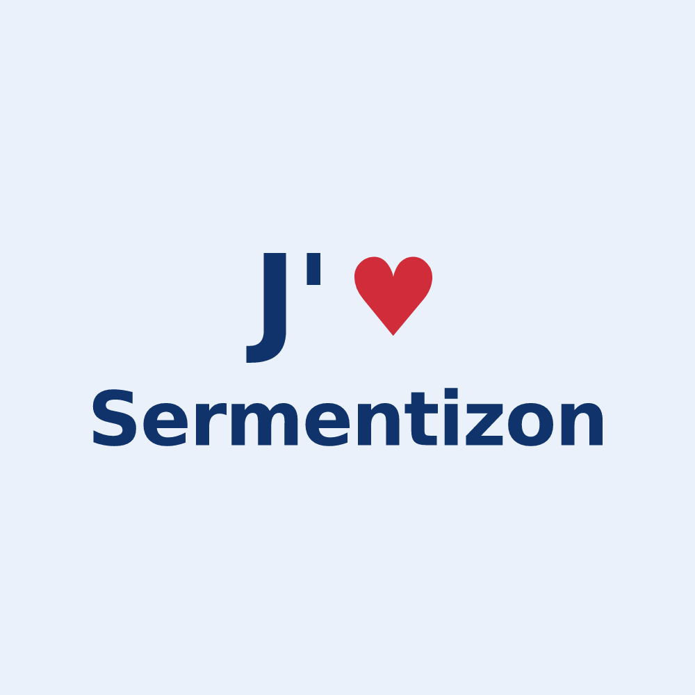 Sticker personnalisé Sermentizon — design J'aime Sermentizon