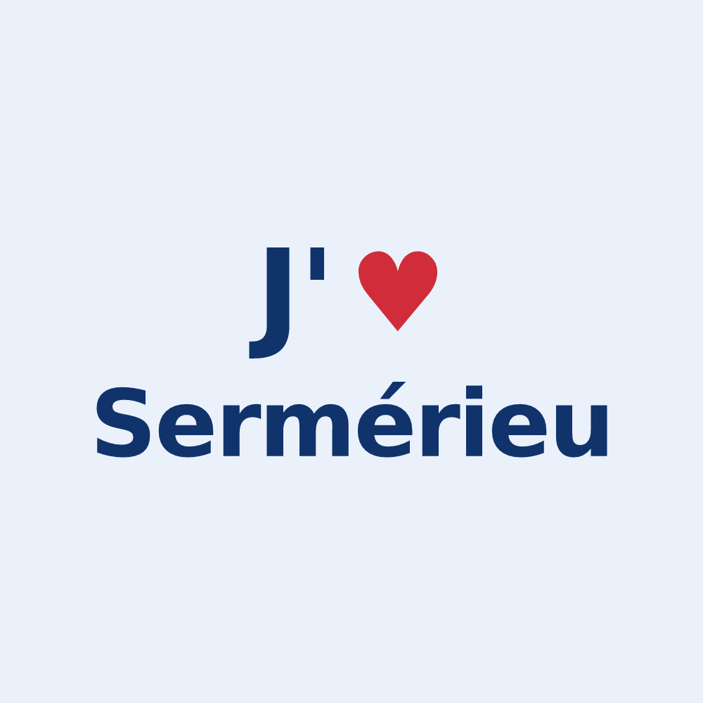 Sticker personnalisé Sermérieu — design J'aime Sermérieu