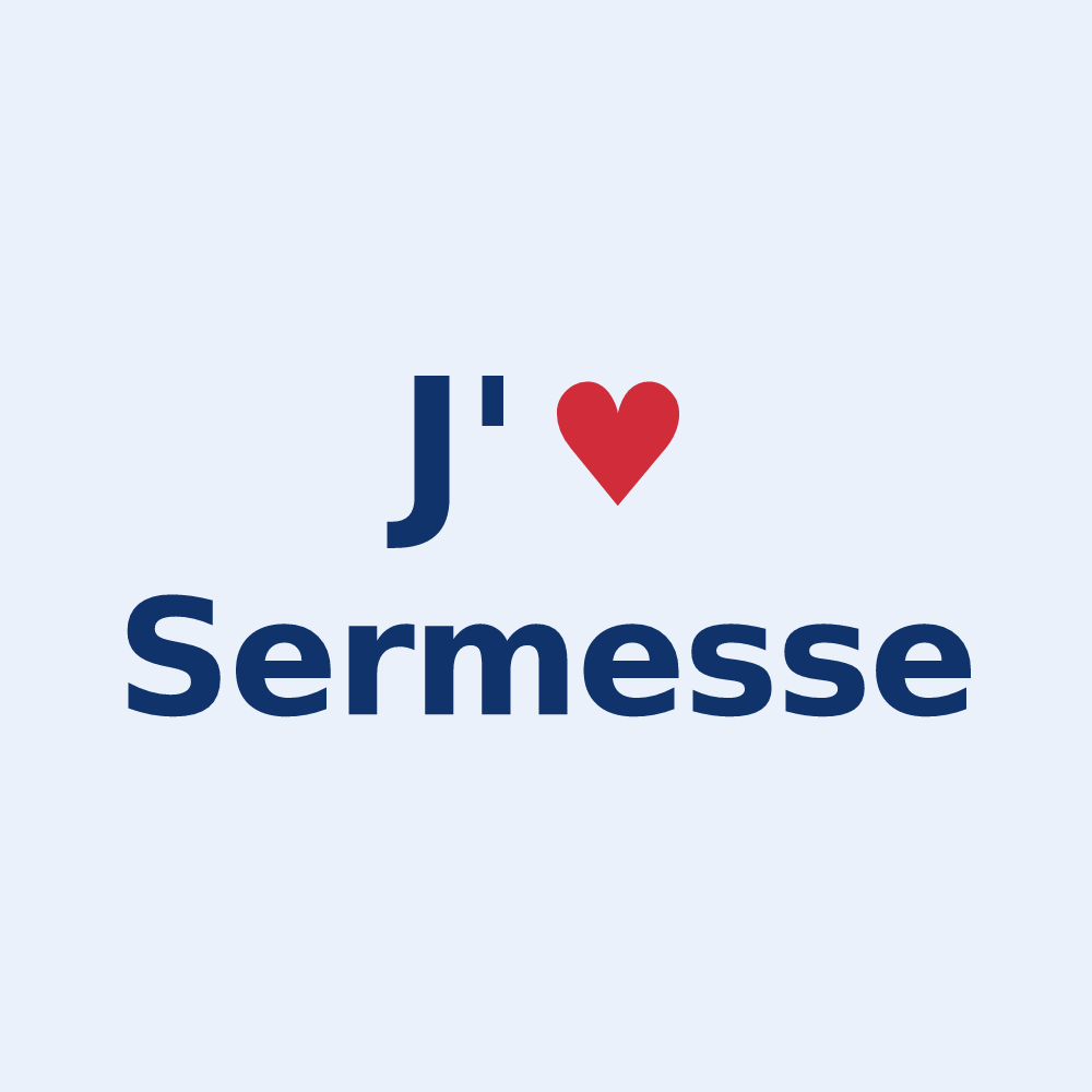 Sticker personnalisé Sermesse — design J'aime Sermesse