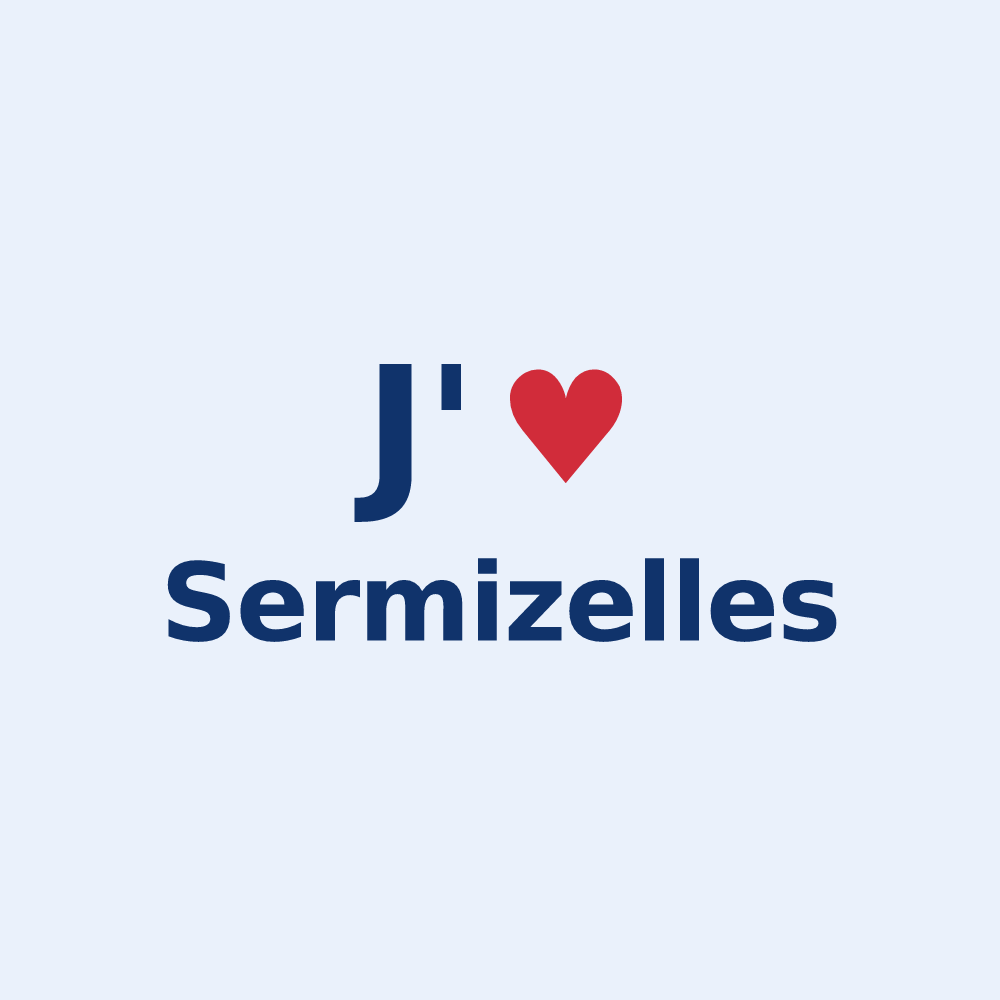 Sticker personnalisé Sermizelles — design J'aime Sermizelles