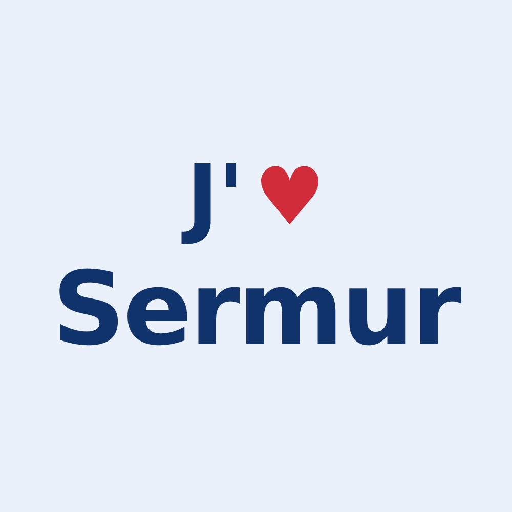 Sticker personnalisé Sermur — design J'aime Sermur