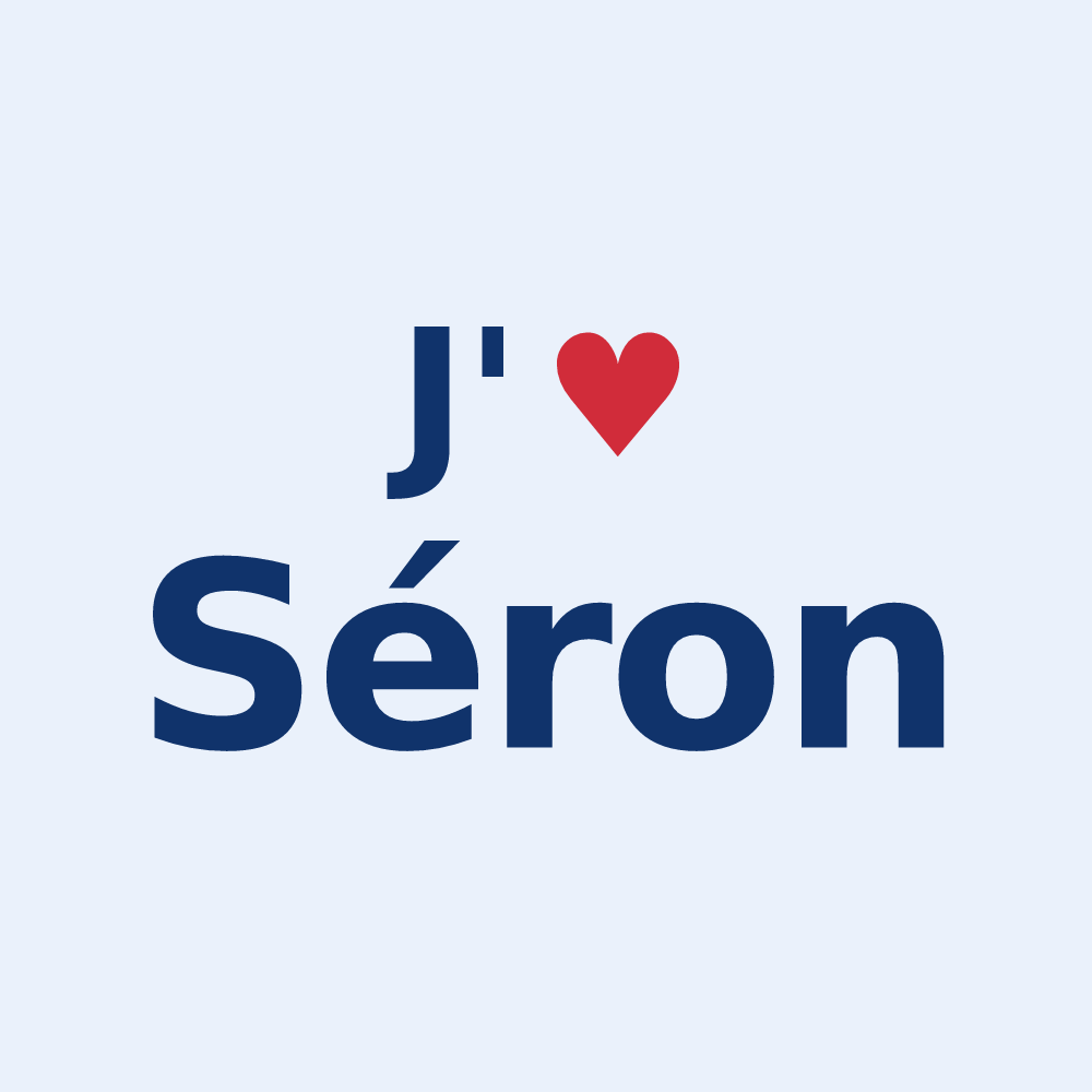 Sticker personnalisé Séron — design J'aime Séron