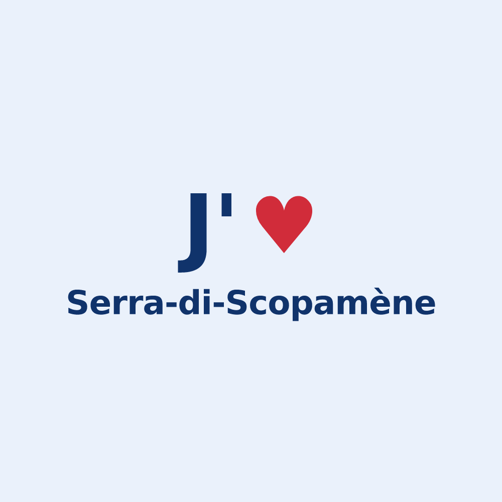 Sticker personnalisé Serra-di-Scopamène — design J'aime Serra-di-Scopamène