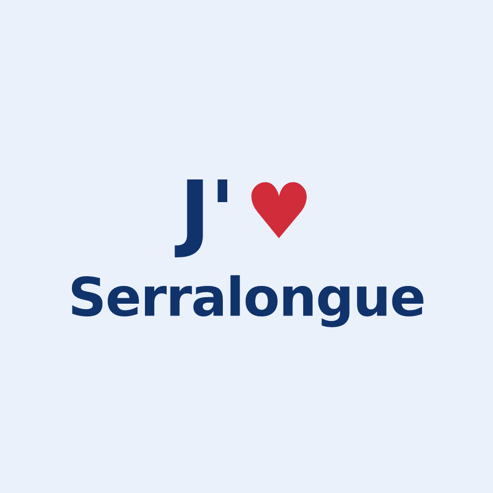 Sticker personnalisé Serralongue — design J'aime Serralongue