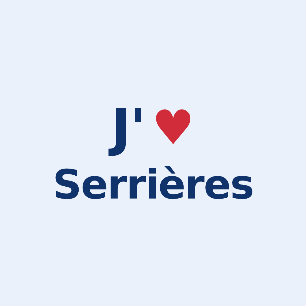 Sticker personnalisé Serrières — design J'aime Serrières