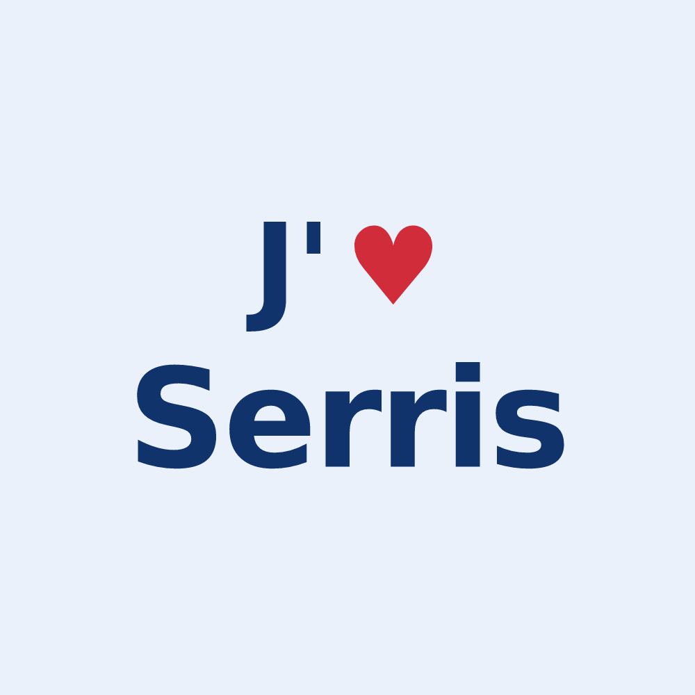 Sticker personnalisé Serris — design J'aime Serris