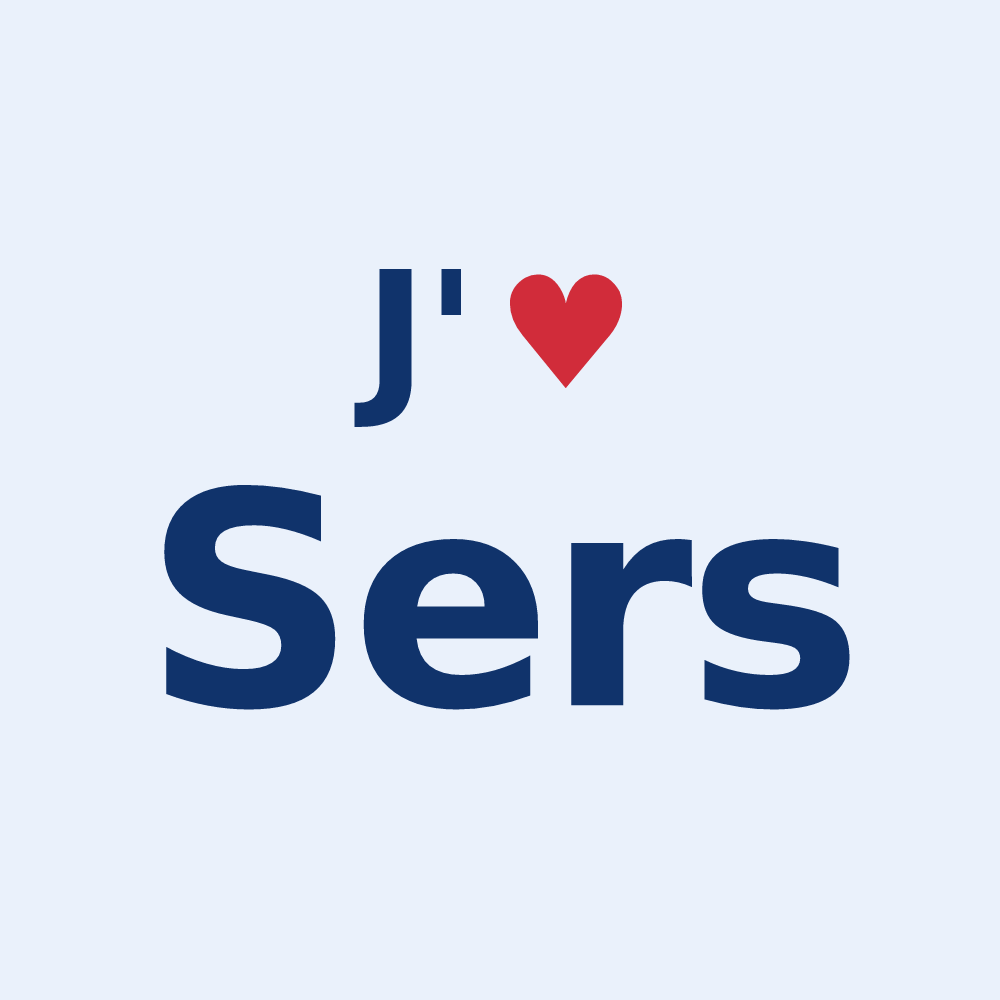 Sticker personnalisé Sers — design J'aime Sers