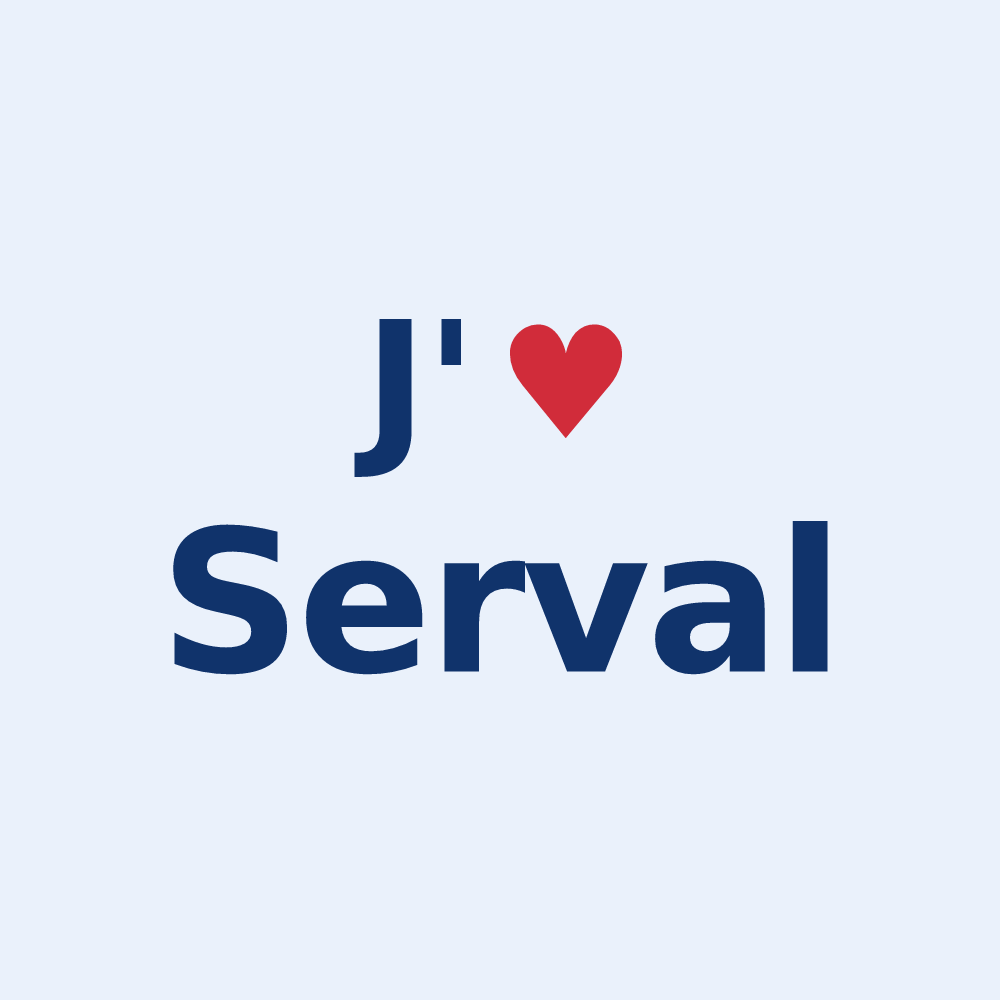 Sticker personnalisé Serval — design J'aime Serval