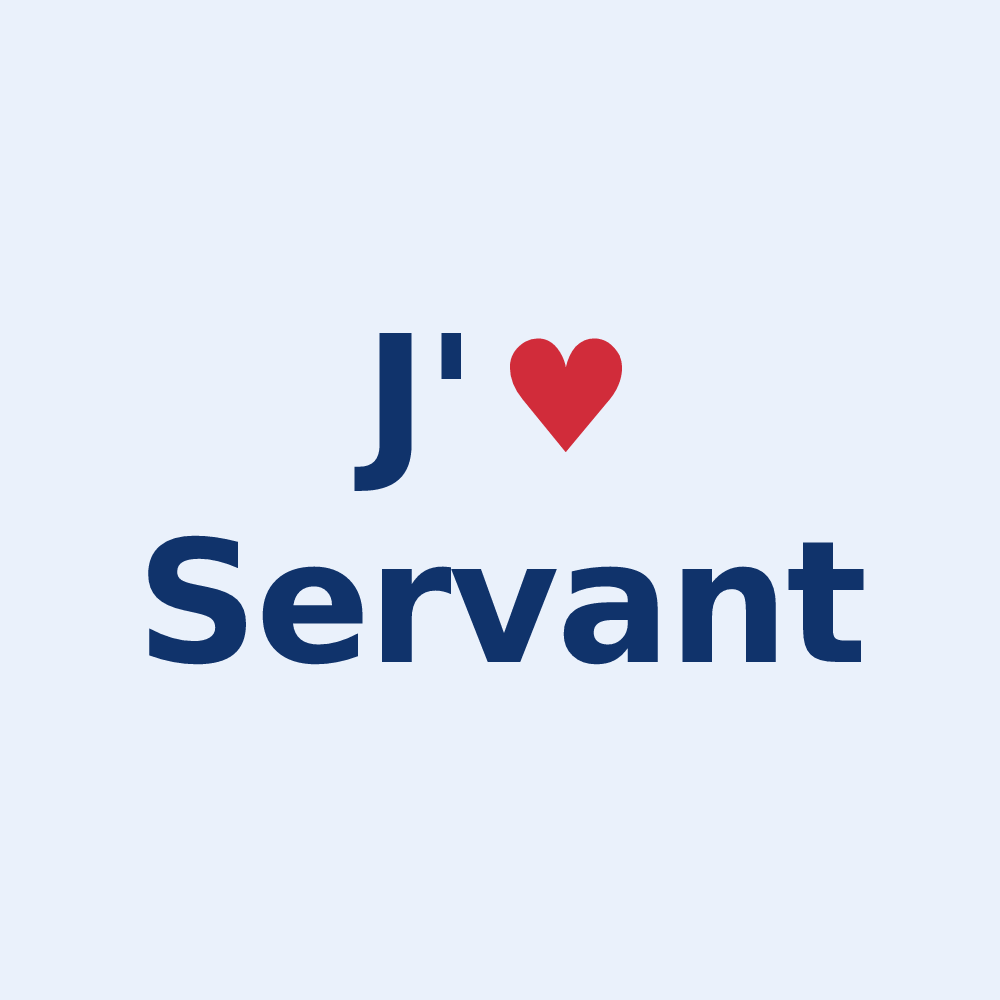 Sticker personnalisé Servant — design J'aime Servant