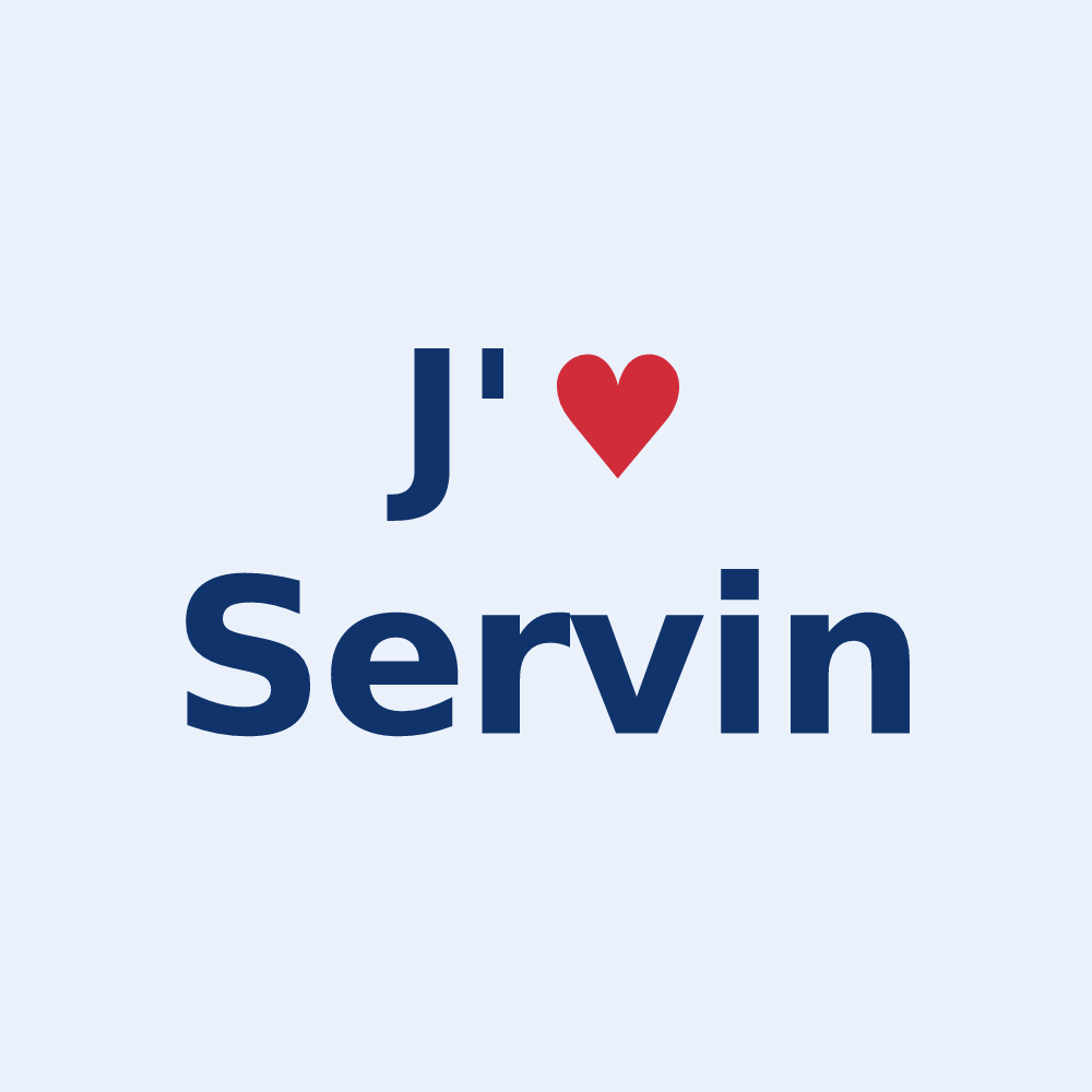 Sticker personnalisé Servin — design J'aime Servin