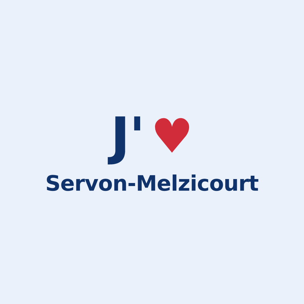 Sticker personnalisé Servon-Melzicourt — design J'aime Servon-Melzicourt