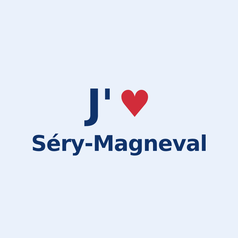 Sticker personnalisé Séry-Magneval — design J'aime Séry-Magneval
