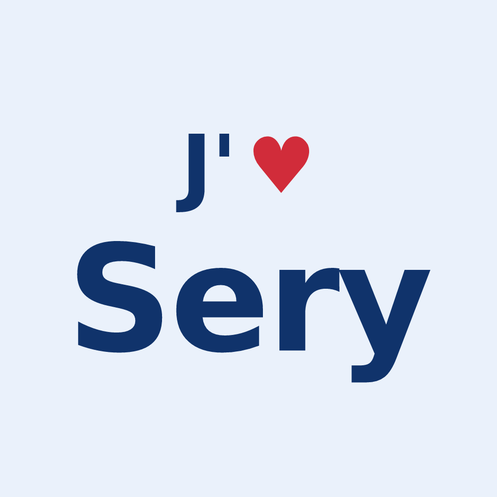 Sticker personnalisé Sery — design J'aime Sery
