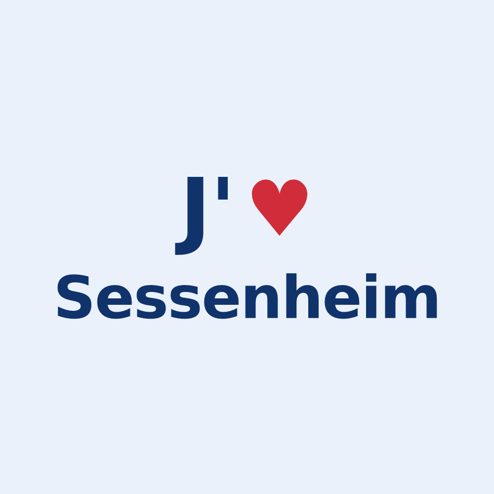 Sticker personnalisé Sessenheim — design J'aime Sessenheim